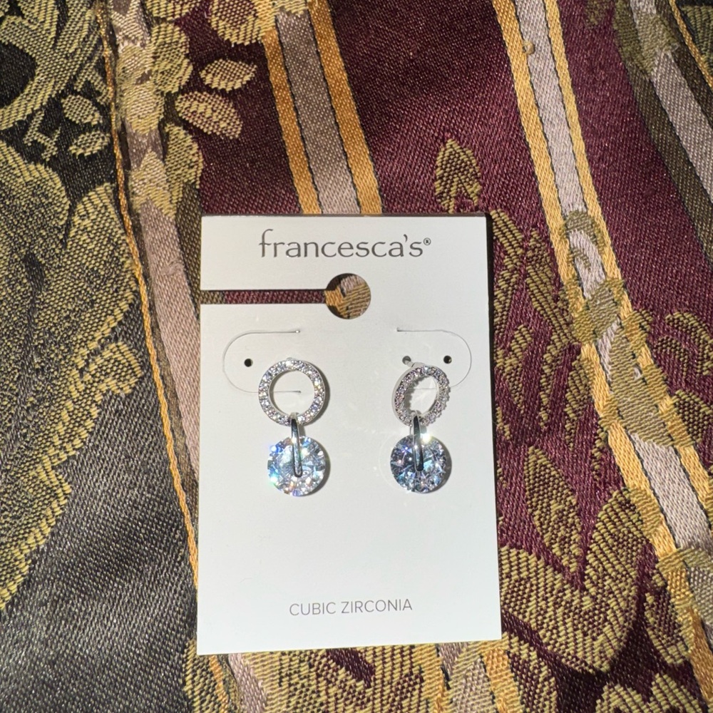 Francesca's Silver Cubic Zirconia Earrings